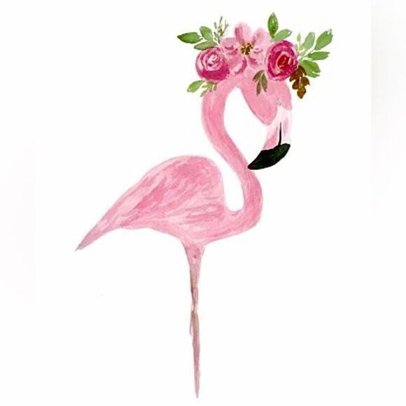 -PRETTY IN PINK FLAMINGOS- Wall Art Print collection Childrens room Decor Gift - Picture 6 of 9